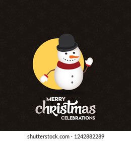 Christmas card design with elegant design and dark background vector