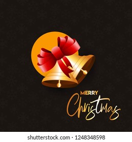 Christmas card design with elegant design and dark background vector
