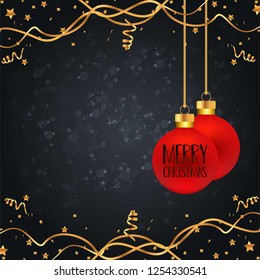 Christmas card design with elegant design and dark background ve
