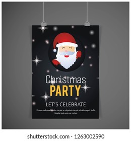 Christmas card design with elegant design and dark background ve