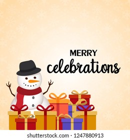 Christmas card design with elegant design and light background vector