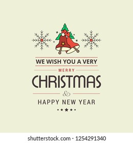 Christmas card design with elegant design and light background v