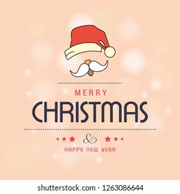 Christmas card design with elegant design and light background v