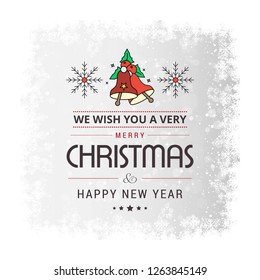 Christmas card design with elegant design and light background v
