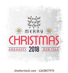 Christmas card design with elegant design and light background v