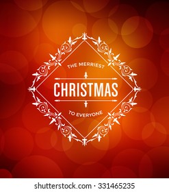 Christmas Card Design - Elegant Stylish Greeting with Typographic elements