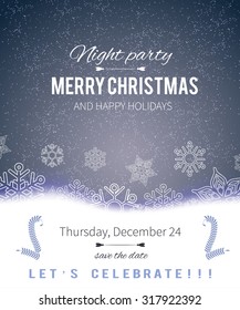 Christmas card design. Magic lights.