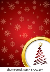 Christmas card design in red