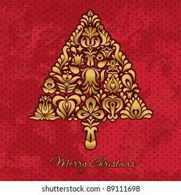 Christmas Card Design - red background