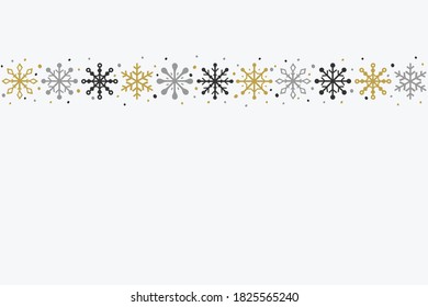 Christmas card design with snowflakes. Xmas background. Vector