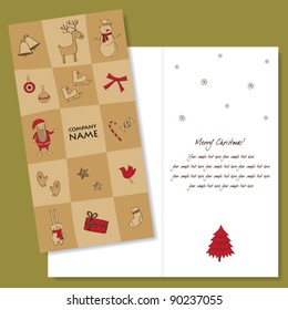 Christmas card design template