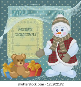 Christmas card for design use, vector illustration