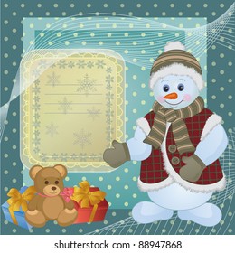 Christmas card for design use, vector illustration