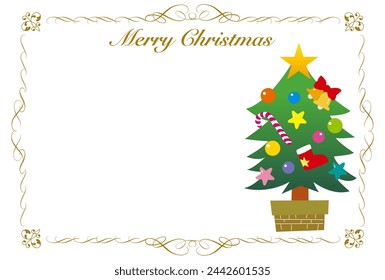 Tarjeta de Navidad diseñada con árbol de Navidad