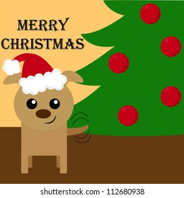 Christmas card with dog