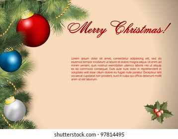 christmas card | editable vector illustration