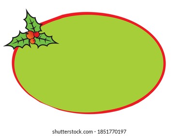 Weihnachtskarte, Ellipsrahmen, Vektorgrafik