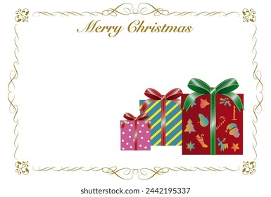 Christmas card featuring a gift box