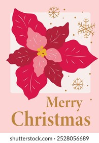 Christmas card. Festive design with typography and Christmas elements. Fashion hand-drawn illustration for season banner, poster, cover. Vector illustration. Vector illustration