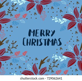 Christmas card with fir tree