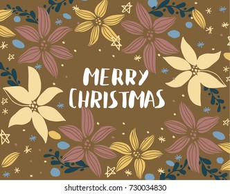 Christmas card with fir tree