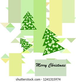 Christmas card, fir tree, vector background