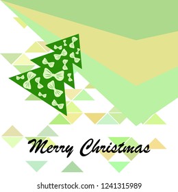 Christmas card, fir tree, vector background