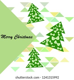 Christmas card, fir tree, vector background