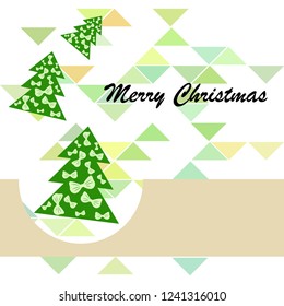 Christmas card, fir tree, vector background