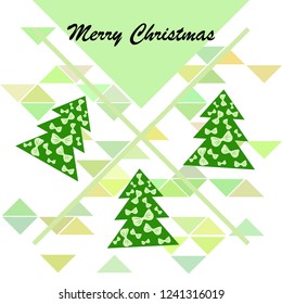Christmas card, fir tree, vector background