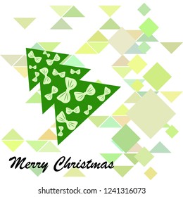 Christmas card, fir tree, vector background