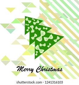 Christmas card, fir tree, vector background