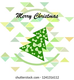 Christmas card, fir tree, vector background