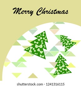 Christmas card, fir tree, vector background