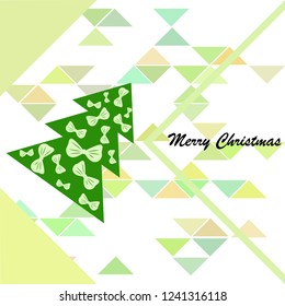 Christmas card, fir tree, vector background