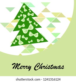 Christmas card, fir tree, vector background