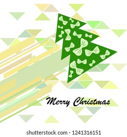 Christmas card, fir tree, vector background