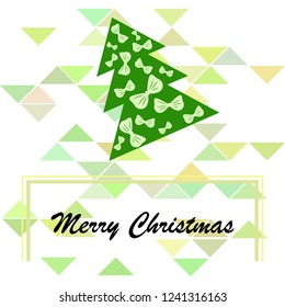 Christmas card, fir tree, vector background