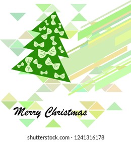 Christmas card, fir tree, vector background