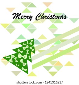 Christmas card, fir tree, vector background