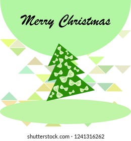 Christmas card, fir tree, vector background
