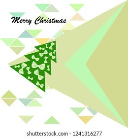 Christmas card, fir tree, vector background