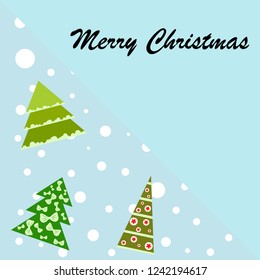 Christmas card, fir tree, vector background