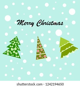 Christmas card, fir tree, vector background