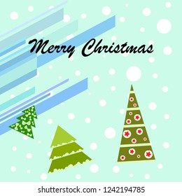 Christmas card, fir tree, vector background