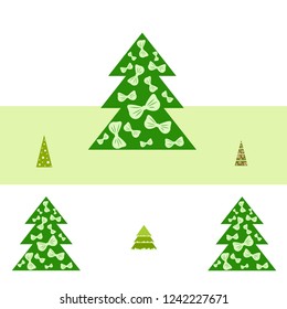 Christmas card, fir tree, vector background