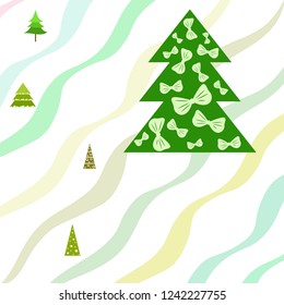 Christmas card, fir tree, vector background