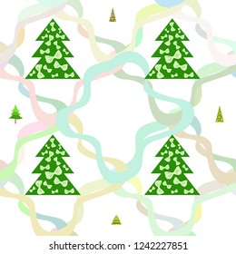 Christmas card, fir tree, vector background