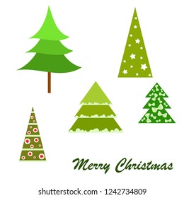 Christmas card, fir tree, vector background