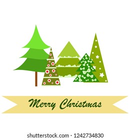 Christmas card, fir tree, vector background